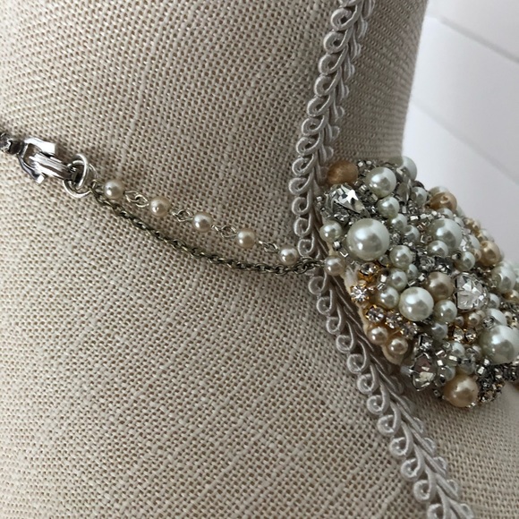 HANDMADE beaded, pearl, Swarovski crystal necklace - Picture 6 of 8